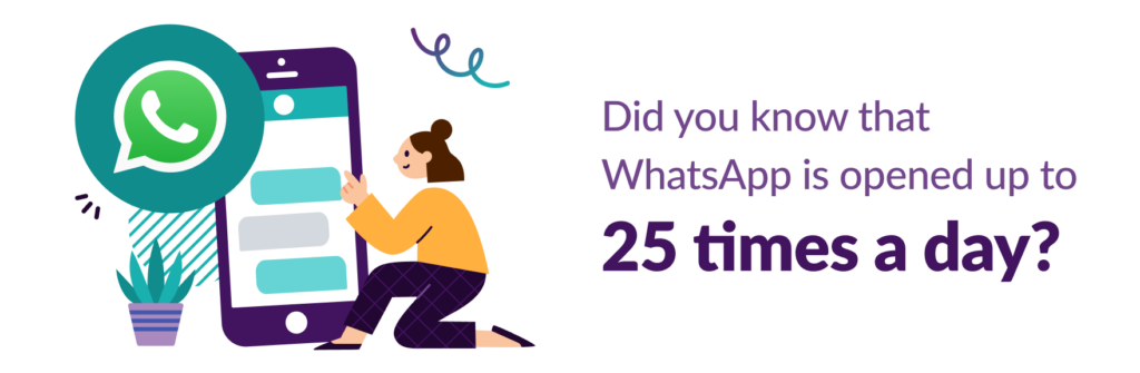 Did you know that WhatsApp is opened up to 25 times a day?