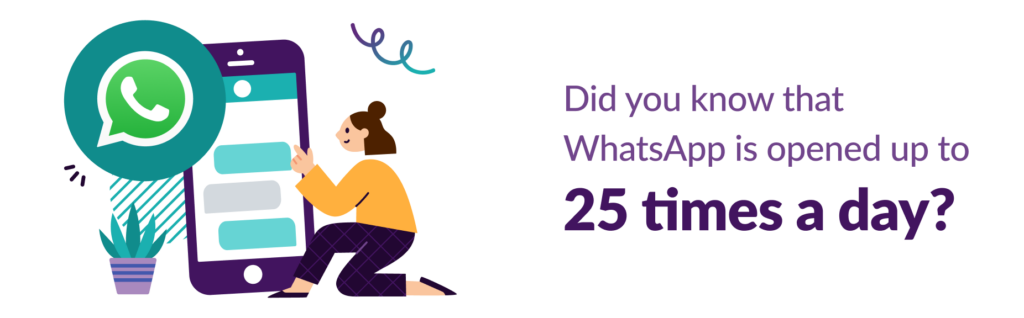 Statistic: Did you know that whatsapp is opened up to 25 times a day?
