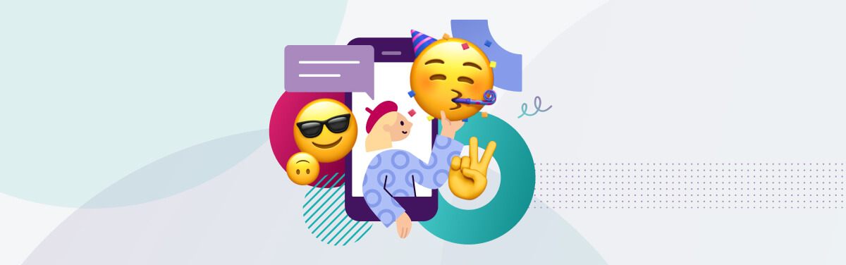 Illustration showcasing world emoji day.