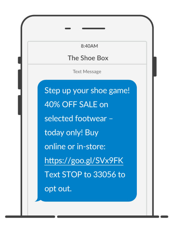 sms marketing example