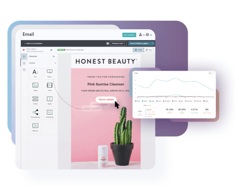 imagen de la plataforma de Esendex de email