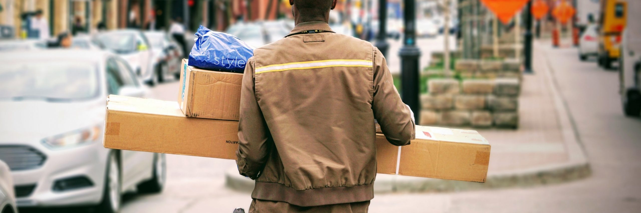 Man delivering parcels