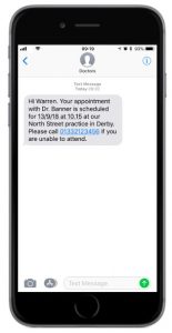 sms reminder for a doctors appointment